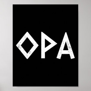 Opa Ancient Greek Pride Greek Flag Funny Greek Par Poster