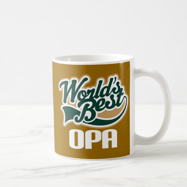 Opa Grandpa Father's Day Gift (World's Best) Coffee Mug (Right)