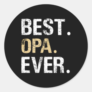 Opa Graphic Opa Gift From Granddaughter Grandson Classic Round Sticker