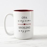 Opa is my Name Spoiling is my Game Photo Gift