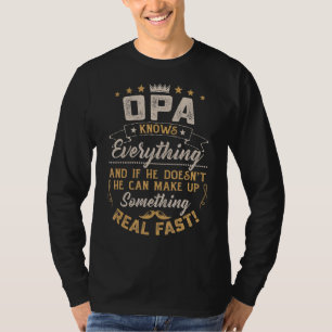 Opa Knows Everything Men  Vintage Grandpa T-Shirt