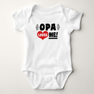Opa Loves Me Baby Bodysuit