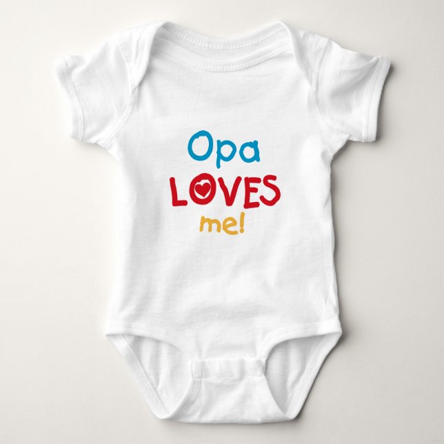 Opa Loves Me T-shirts and Gifts (Front)