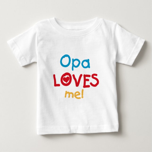 Opa Loves Me T-shirts and Gifts (Front)