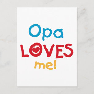 Opa Loves Me T-shirts and Gifts Postcard