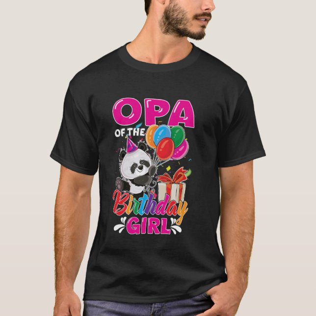 Opa Of The Panda Bear Birthday Animal Lover Boys G T-Shirt (Front)