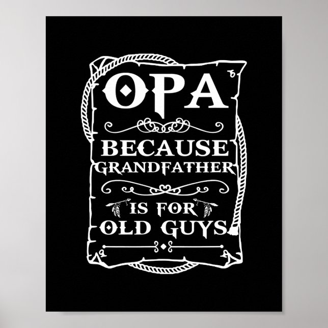 Opa Tee from Grandchildren Men Funny Father's Day Poster (Front)
