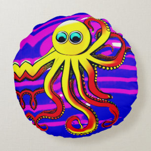Opa the Octopus Designer Round Cushion