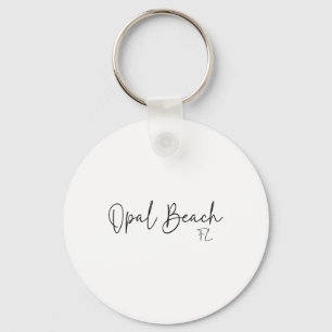 Opal Beach Florida Ca Retro For Men Women Key Ring