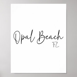 Opal Beach Florida Ca Retro For Men Women Poster