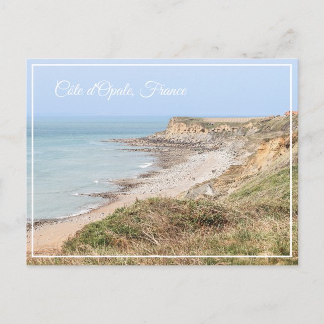 Opal Coast Turquoise Sea and Cliffs Holiday Postcard (Front)