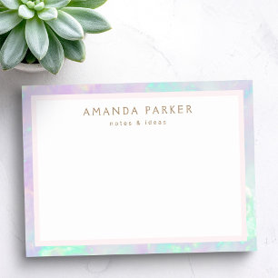 Opal coloured border trendy chic post-it notes
