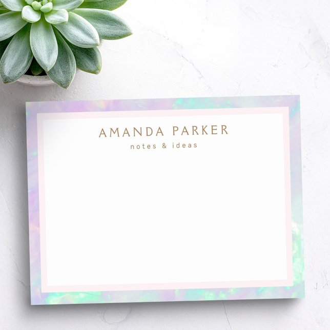 Opal coloured border trendy chic post-it notes (Opal colored border trendy chic post-it notes)