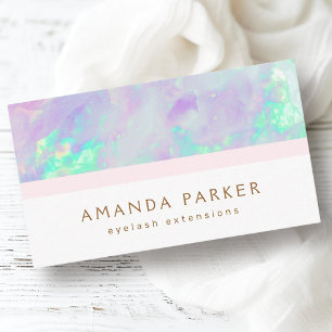Opal coloured border trendy spa boutique business card