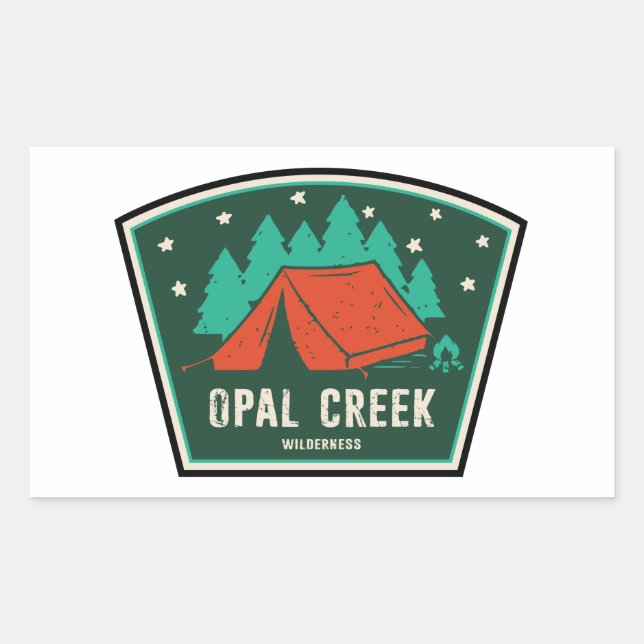 Opal Creek Wilderness Oregon Camping Rectangular Sticker (Front)
