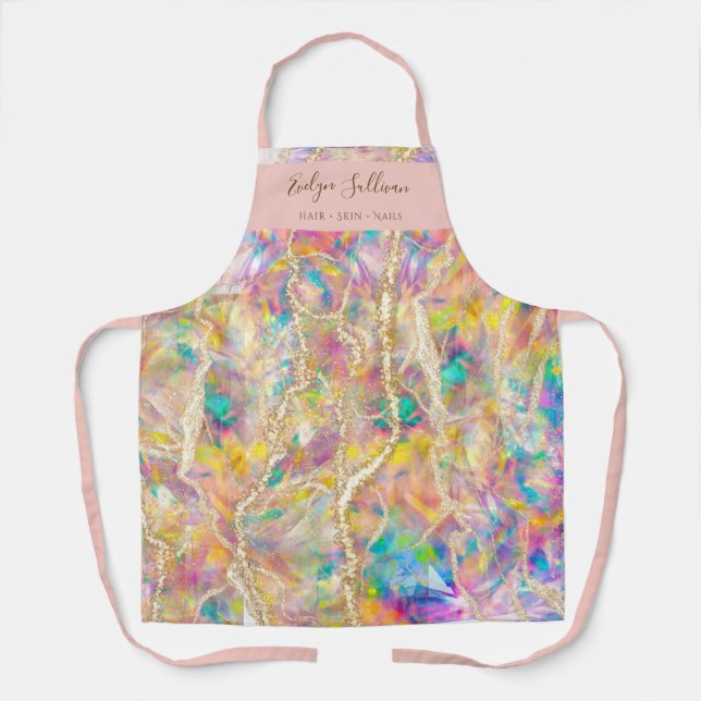 opal design beauty professional apron (Front)