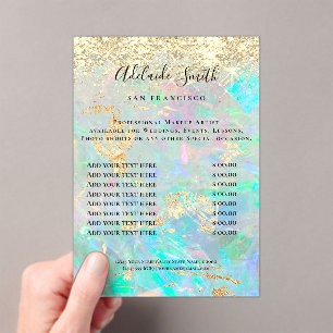  opal design price list acrylic invitations