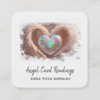 *~* Opal Double Heart QR Angel Wings AP78 WHITE