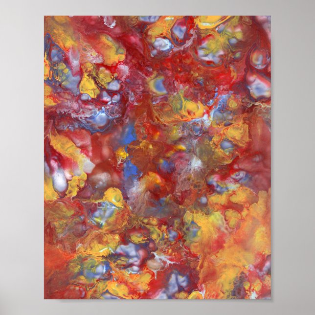 Opal Dream Abstract Acrylic Painting Photo Poster (Front)