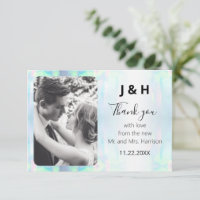 Opal Elegant Modern Photo Thank You
