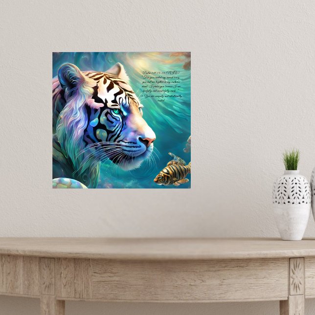 Opal Essence Tiger and Tiger Fish Customisable  Poster (Creator Uploaded)