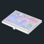 opal faux glitter  business card holder<br><div class="desc">elegant modern business card case</div>