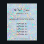 opal FAUX iridescent texture Flyer<br><div class="desc">beauty salon professional makeup artist flyer</div>