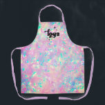 opal gemstone inspired background apron<br><div class="desc">please note this is a printed product with no real holographic effect</div>
