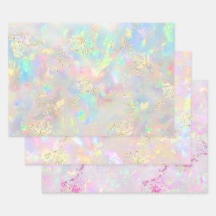 opal gemstone texture wrapping paper sheet
