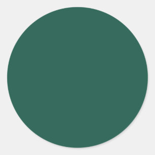 Opal Green Solid Colour Classic Round Sticker