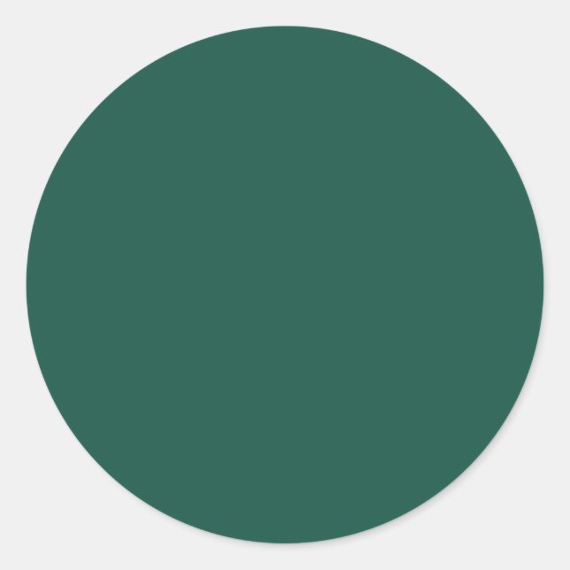 Opal Green Solid Colour Classic Round Sticker (Front)
