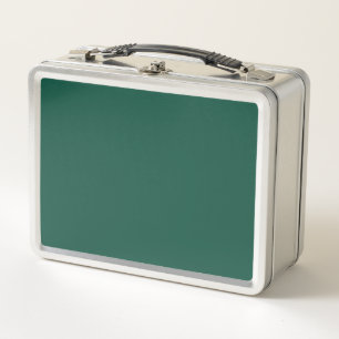 Opal Green Solid Colour Metal Lunch Box