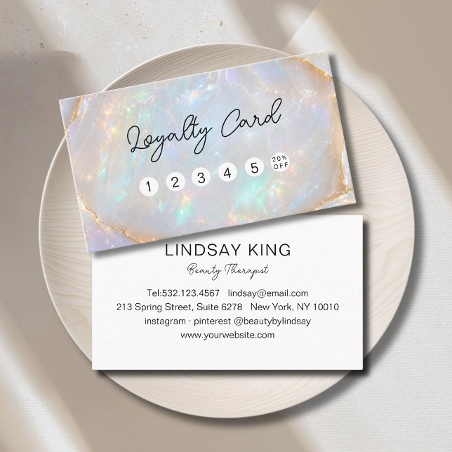 Opal Holographic Marble 5 Loyalty Card (Opal Holographic Marble 5 Loyalty Card)
