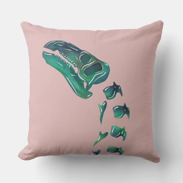 Opal Iguanodon Dinosaur Cushion (Front)