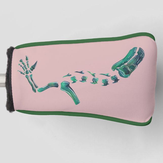 Opal Iguanodon Dinosaur Golf Head Cover (Front)