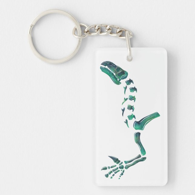 Opal Iguanodon Dinosaur Key Ring (Front)