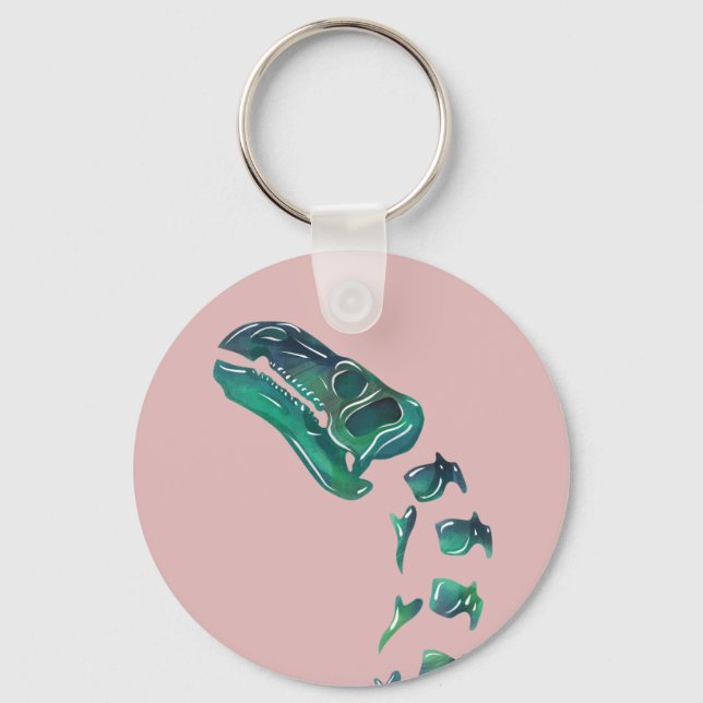 Opal Iguanodon Dinosaur Key Ring (Front)