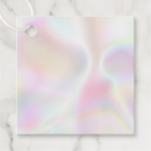 Opal Iridescent Holographic Pink Pearl Trendy Favour Tags