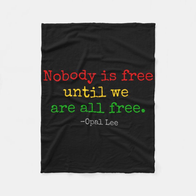 Opal Lee Juneteenth 1865 Black Independence Emanci Fleece Blanket (Front)