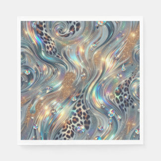 Opal Leopard Print Luxury Napkins