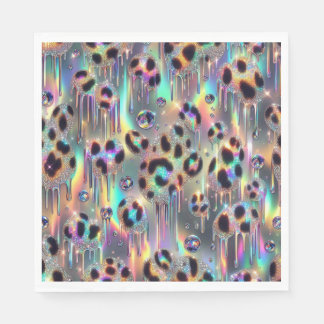 Opal Leopard Print Luxury Napkins