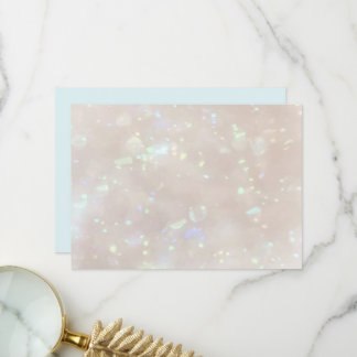 Opal & Light Blue Flat Thank You Card