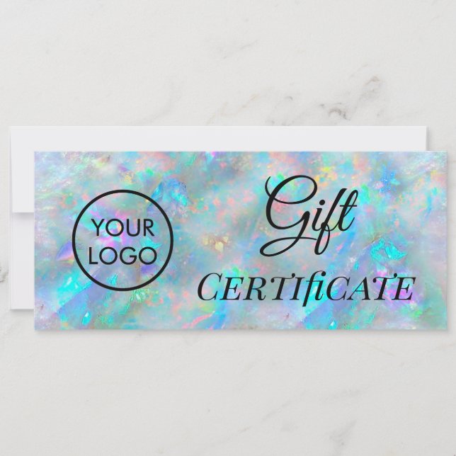 opal logo gift certificate (Front)