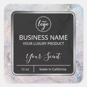 Opal Marble Soy Candle Labels