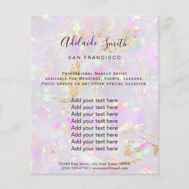 opal mineral design flyer (Front)