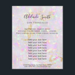 opal mineral design flyer<br><div class="desc">beauty salon professional makeup artist flyer</div>