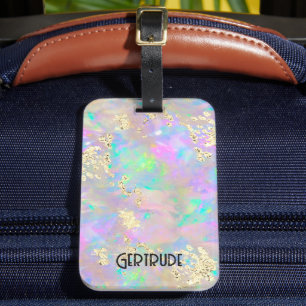  opal mineral photo  luggage tag