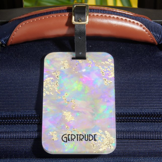  opal mineral photo  luggage tag (Front Insitu 2)