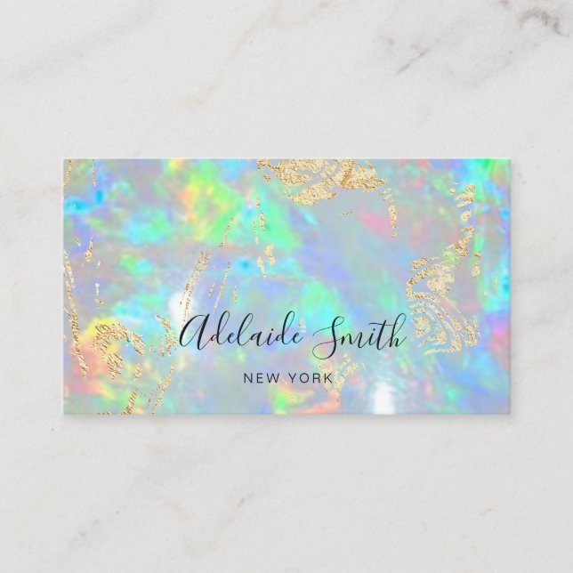 opal photo background business card (Front)