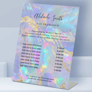 opal price list Pedestal Sign